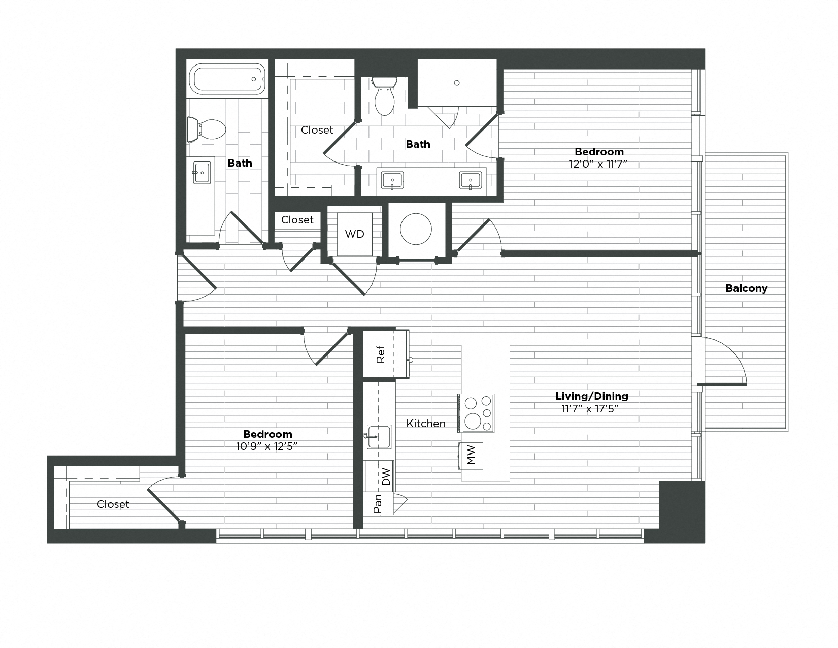 Apartment 0701 floorplan